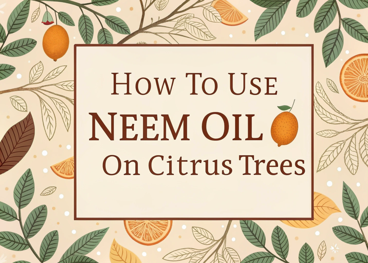 How To Use Neem Oil On Citrus Trees The Ultimate Guide